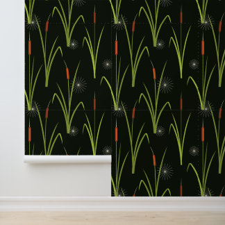 Papier Peint Intérieur de péniche sur berge de canal avec masse