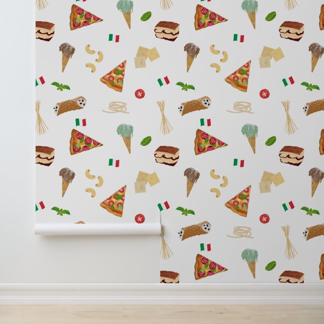 Papier Peint Italian Food Pizza Pasta Tiramisu Kitchen (Application)