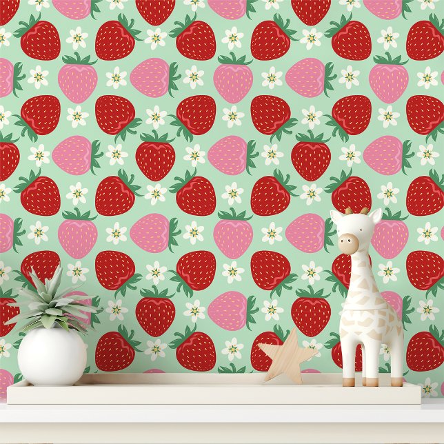 Papier Peint Jardin aux fraises (Créateur téléchargé)