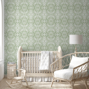 Papier Peint Jardin botanique de Mazipoodles - Vert Menthe Dust