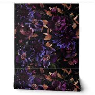 Papier Peint Jardin De Minuit Gothique Bourgogne Et Violet