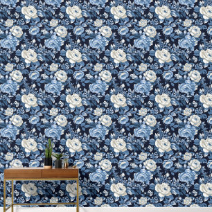 Papier Peint Joli carrelé bleu rose blanche motif