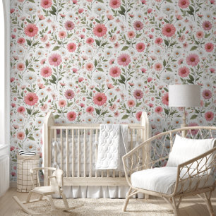 Papier Peint Joli Motif de fleurs