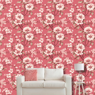 Papier Peint Joli rose Fleurs Floral Peel and Stick