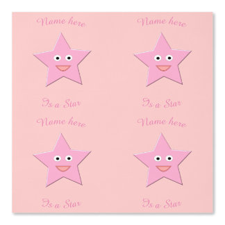 Papier Peint Jolie étoile rose à motif personnalisé
