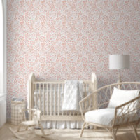 Jolie Pêche Fleur sauvage Nursery Salle pour enfan