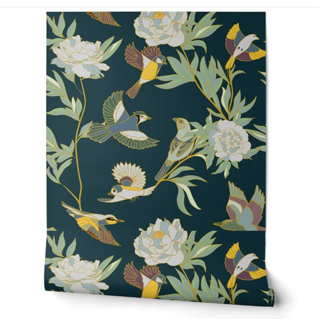 Papier Peint Jolis Oiseaux (Déroulement)