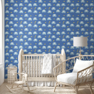 Papier Peint Jouer Elephant Safari Animaux Nursery