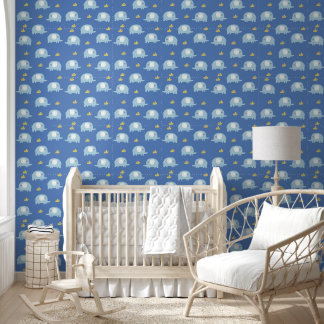 Papier Peint Jouer Elephant Safari Animaux Nursery