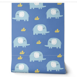 Papier Peint Jouer Elephant Safari Animaux Nursery