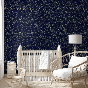 Papier Peint Jouer Golden Stars Midnight Sky