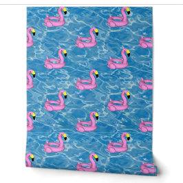 Papier Peint jouet de piscine Flamant rose