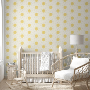 Papier Peint Joyeuse aquarelle jaune soleil