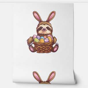 Papier Peint Joyeux lapin de Pâques Pâques Panier OEufs de Pâqu