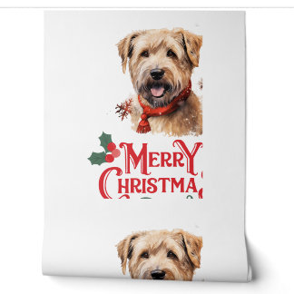 Papier Peint Joyeux Noël Staffordshire Bull Terrier