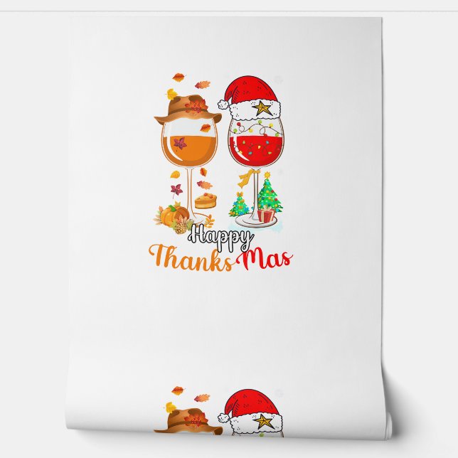 Papier Peint Joyeux Thanksmas Vin Thanksgiving Noël Long S (Déroulement)