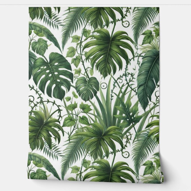Papier Peint Jungle tropicale (Déroulement)