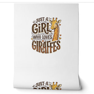 Papier Peint Juste une fille qui aime les girafes Vintage T-Shi