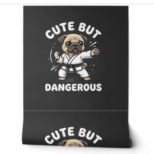 Papier Peint Karate de pug mignon mais dangereux