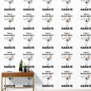 Papier Peint Karate je suis une ceinture noire Karate