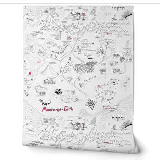 Papier Peint La carte de la Terre Manuscrit