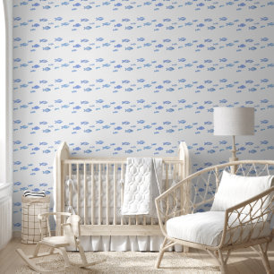 Papier Peint La chambre à coucher bébé poisson bleu mer