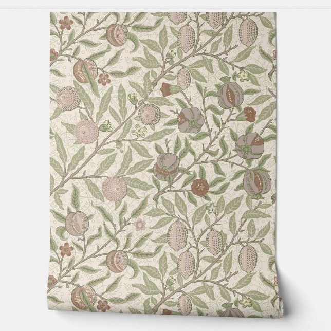 Papier Peint La grenade William Morris sepia Fond d'écran (Déroulement)