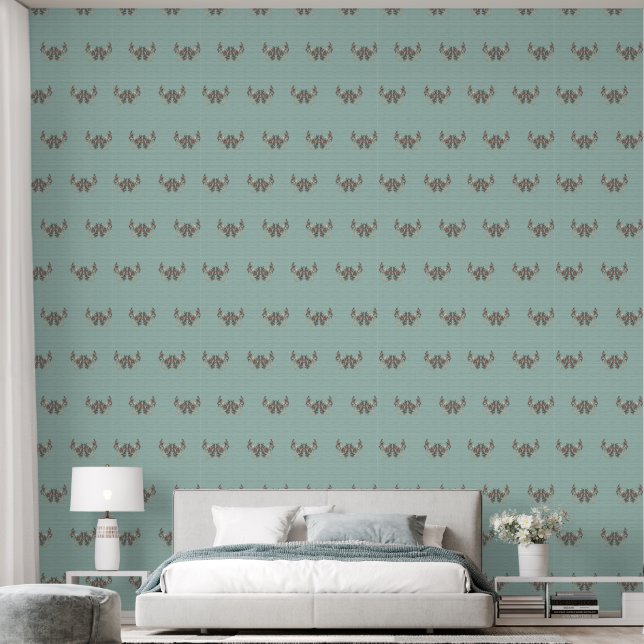 Papier Peint La romance de l'Aqua de la soie (Chambre à coucher)