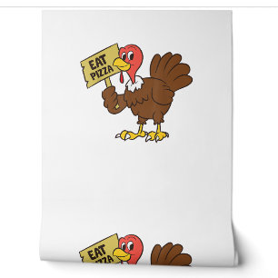 Papier Peint La Turquie Mange Pizza Drôle Thanksgiving