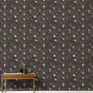 Papier Peint Labyrinthe Moderne (Métallique) Luxe