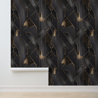 Papier Peint Labyrinthe Moderne N°3 (Métallique) Luxe
