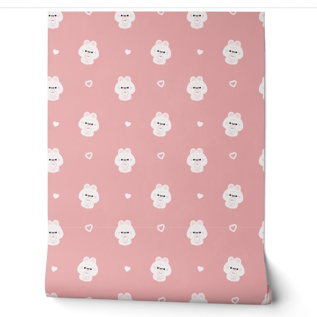 Papier Peint L'amour du lapin blanc (Déroulement)