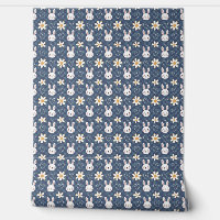 Lapin adorable et Motif de fleurs