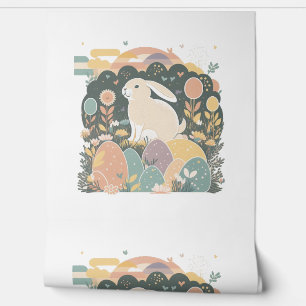 Papier Peint Lapin dans le champ des oeufs