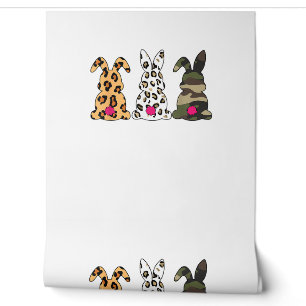 Papier Peint Lapins Bunnies Camouflage léopard Joyeux Pâques