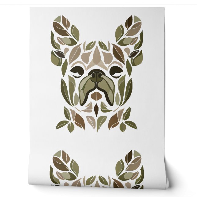 Papier Peint L'art du chien de taureau français (Déroulement)