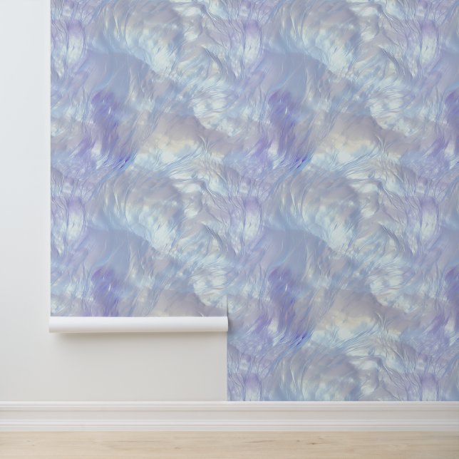 Papier Peint Lavande blanche violet Abstrait (Application)
