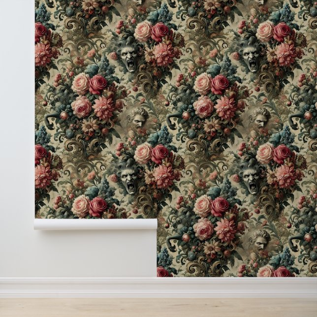 Papier Peint L'éternité suffit souvent - Gothique Floral Design (Application)