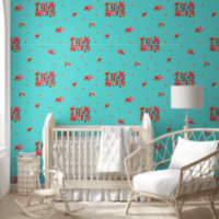 Lettres d'amour floral - Motif sans couture 5