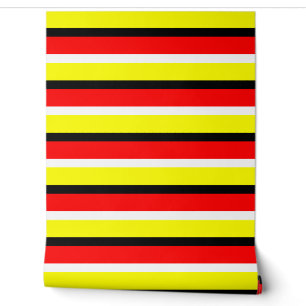 Papier Peint Lignes horizontales de bandes jaunes rouges