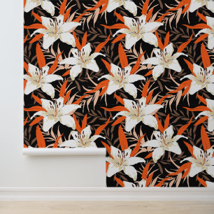 Papier Peint Lilies de Nuit Lumineuses
