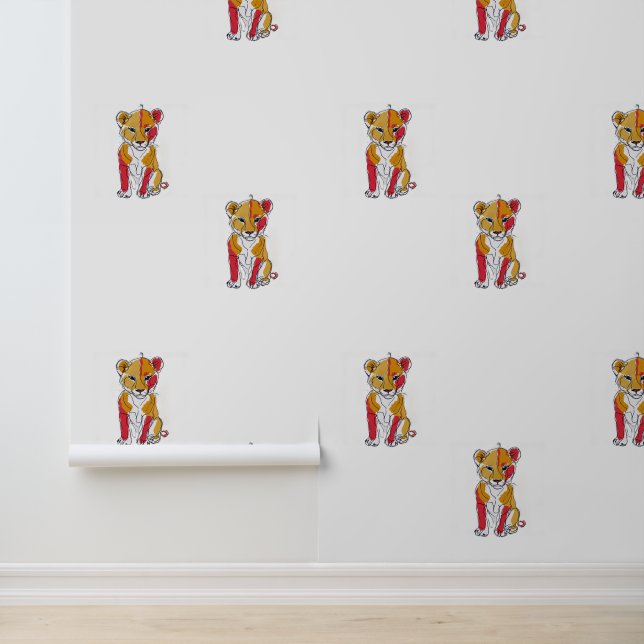 Papier Peint Lion de chambre de l'enfant (Application)