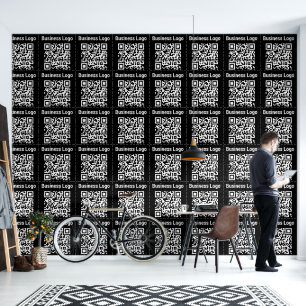 Papier Peint Logo d'entreprise QR Code moderne minimaliste Bure