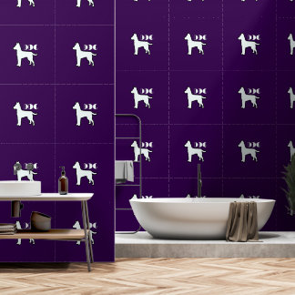 Papier Peint Logo du chien animal de compagnie blanc pourpre