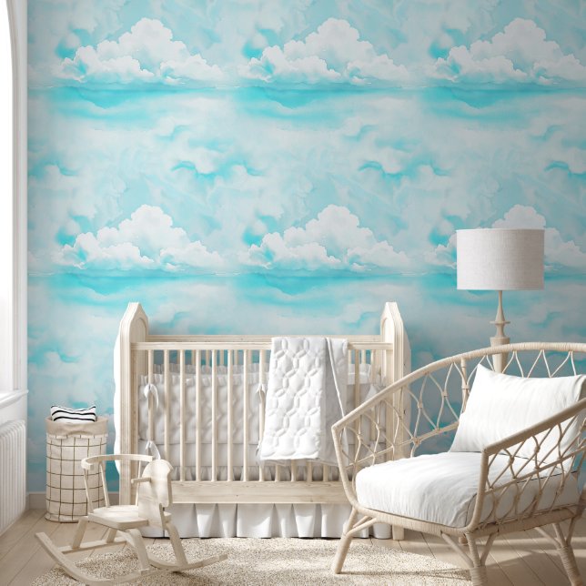 Papier Peint Lovley Sky Clouds - Motif sans soudure 5 (Enfants)