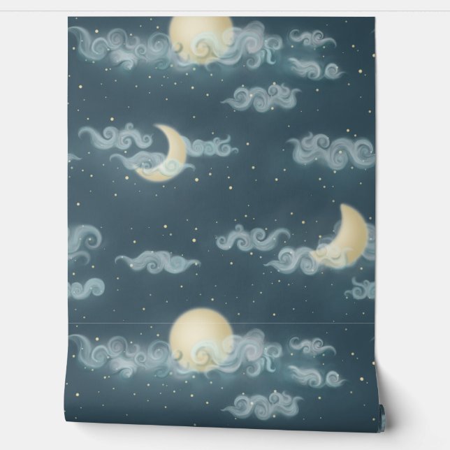 Papier Peint Lune (grande échelle) (Déroulement)
