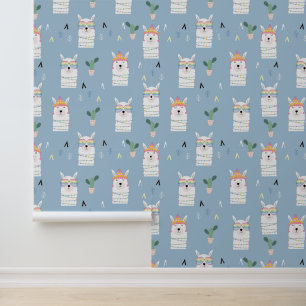 Papier Peint Lunettes de soleil arc-en-ciel Llama Motif