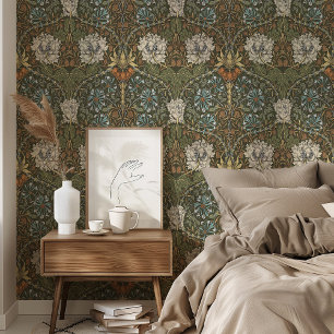 Papier Peint Lush Green Honeysuckie victorienne édouardienne br