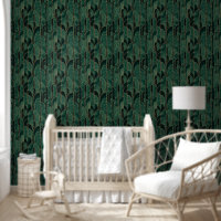 Luxueux Motif Art déco Vert et Or