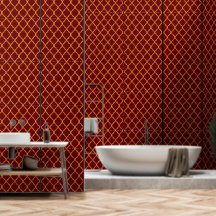 luxueux rouge et or géométrique